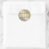 Elegante Black Gold Damask Stickers (Tasche)