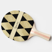 Elegante Black & Gold Diamonds Tischtennis Schläger (Seitenansicht)