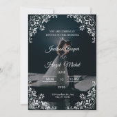 Elegante Black & Gold-Einladung Einladung (Vorderseite)