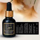 Elegante Black & Gold Essential Oil Dropper Flasch