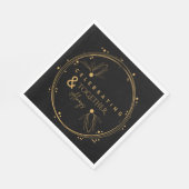 Elegante Black & Gold feiern gemeinsam und immer Serviette (Ecke)