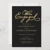 Elegante Black-Gold-Foil-Songwriter-Party Einladung (Vorderseite)