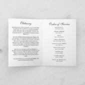 Elegante Black Gold Fotos Beerdigung Orden des Die Programm (Innenseite)