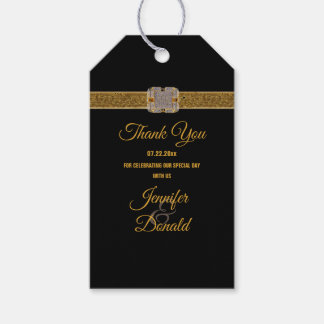 Elegante Black Gold Glitzer Brooch Geschenkanhänger