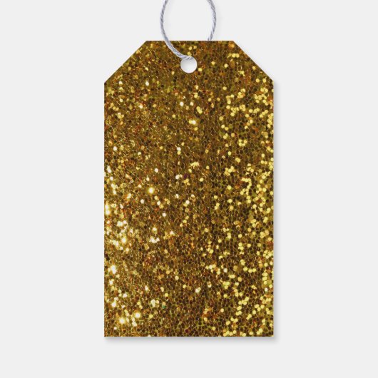 Elegante Black Gold Glitzer Brooch Geschenkanhänger (Rückseite)