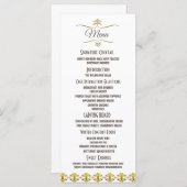 Elegante Black Gold Glitzer Brooch Menükarte (Vorne/Hinten)