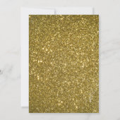 Elegante Black Gold Glitzer Script Graduate Einladung (Rückseite)