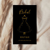 Elegante Black & Gold Gown Bride Stylist Boutique Visitenkarte