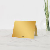 Elegante Black Gold High Heel Shoe Vielen Dank Dankeskarte (Rückseite)