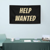 Elegante Black & Gold HILFE GEWOLLT Banner kundens (Messeveranstaltung)