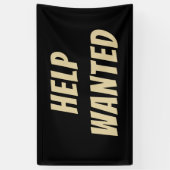 Elegante Black & Gold HILFE GEWOLLT Banner kundens (Vertikal)