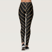 Elegante Black & Gold Leggings (Rückseite)