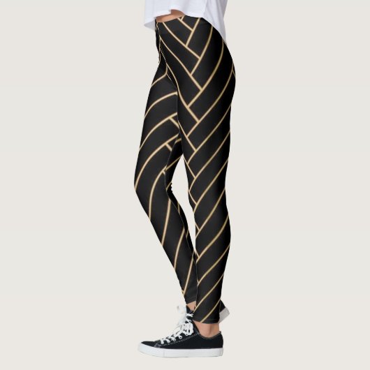 Elegante Black & Gold Leggings (Links)