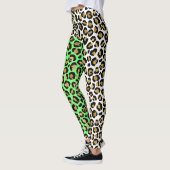 Elegante Black Gold Leopard Animal Print Leggings (Links)
