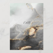 Elegante Black Gold Moderne Hochzeitsberatung Hinweiskarte (Rückseite)