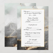 Elegante Black Gold Moderne Hochzeitsberatung Hinweiskarte (Vorne/Hinten)