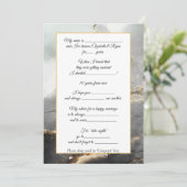 Elegante Black Gold Moderne Hochzeitsberatung Hinweiskarte (Stehend Vorderseite)