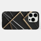 Elegante Black & Gold Moderne iPhone Case (Rückseite (Horizontal))