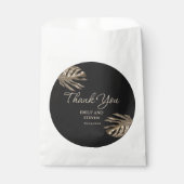 Elegante Black Gold Moderne Vielen Dank für Ihre H Geschenktütchen (Vorderseite)