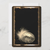 Elegante Black-Gold Ostereier Einladung (Rückseite)