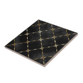 Elegante Black & Gold Plätze Fliese (Seite)