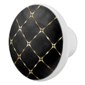Elegante Black & Gold Plätze Keramikknauf (Rechts)