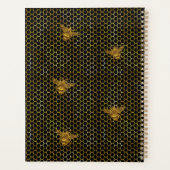 Elegante Black Gold Queen Bee Beehive Planer (Rückseite)