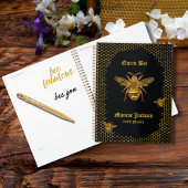 Elegante Black Gold Queen Bee Beehive Planer