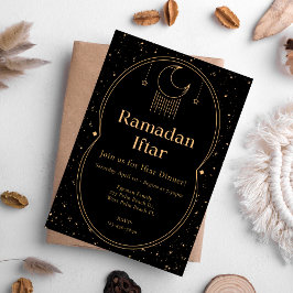 Elegante Black & Gold Ramadan Iftar Einladung