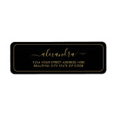 Elegante Black-Gold-Script-Hochzeitsskripte-Rückse (Vorne)