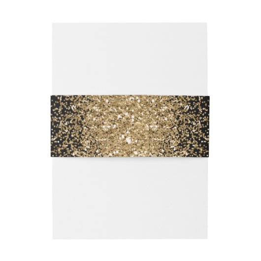 Elegante Black Gold Script Wedding Einladungsbanderole (Rückseitenbeispiel)