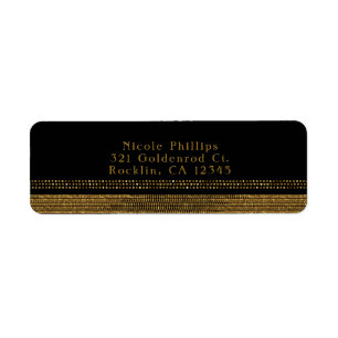 Elegante Black & Gold Sparkling Glam Party-Einladu