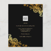 Elegante Black Gold Spitzen Moderne Hochzeit (Rückseite)