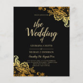 Elegante Black Gold Spitzen Moderne Hochzeit (Vorderseite)