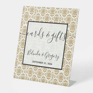 Elegante Black Gold Vintag Cards & Gifts Sockelschild