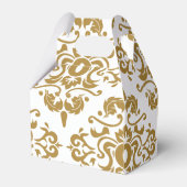 Elegante Black Gold Vintage Hochzeit Geschenkschachtel (Rückseite)