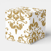 Elegante Black Gold Vintage Hochzeit Geschenkschachtel (Rückseite)