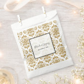 Elegante Black Gold Vintage Hochzeit Geschenktütchen (Ausgeschnitten)