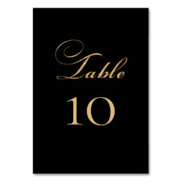 Elegante Black Gold Wedding Tischnummer