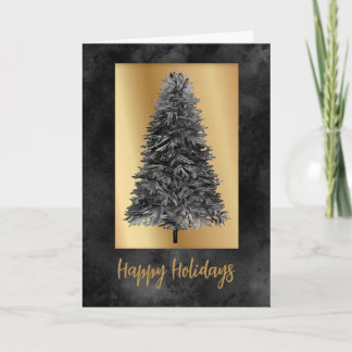 Elegante Black Gold Weihnachts-Weihnachtskarte Feiertagskarte
