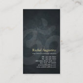 Elegante Black & Gold YOGA ZEN Symbol Pinselstrich Visitenkarte (Rückseite)