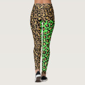 Elegante Black Golden Leopard Tierdrucke Leggings (Rückseite)