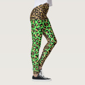 Elegante Black Golden Leopard Tierdrucke Leggings (Rechts)