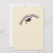 Elegante Black Graduation Party Einladung mit Freu (Rückseite)