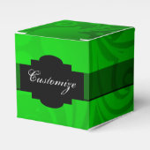 Elegante Black & Green Cube Fevor Box Geschenkschachtel (Vorderseite)