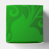 Elegante Black & Green Cube Fevor Box Geschenkschachtel (Oben)