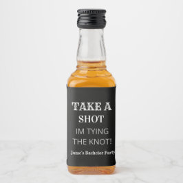 Elegante Black Groom Bachelor Party Hochzeit Alkoholflaschenetikett