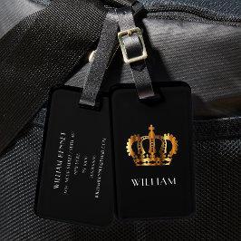 Elegante Black Imitate Goldkrone Gepäckanhänger