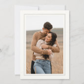 Elegante Black Ivory Platemark Einfaches Foto Hoch Einladung (Rückseite)