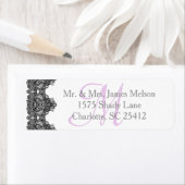 Elegante Black Lace Monogram Wedding Suite (Insitu)